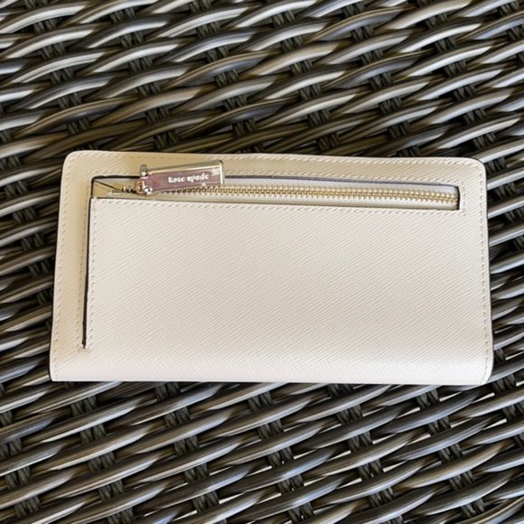Kate Spade Staci Large Slim Bifold Wallet Parchment - Picture 10 of 16